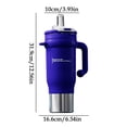 thumbnail image 1 of Vaso térmico de 40 oz con tapa de acero inoxidable Iceberg, gran capacidad, con pajita, ideal para viajes en coche, con aislamiento al vacío, perfecto para el hogar, la oficina o el gimnasio., 1 of 9