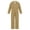 Khaki, variant on Kids Boiler Suit Khaki Coveralls Jumpsuit Protective Overalls for Boys Girls Long Sleeve Grey 6