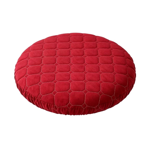 Round Stool Cushion Cover for Up To 16 Inch Stools, Soft Padded Seat Slipcover with Elastic Fit, Removable Washable Chair Cushion Protector for Kitchen Island, Vanity Stool, Dining Area, A