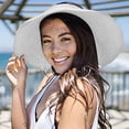 thumbnail image 4 of Mode Féminine Concision Large Chapeau de Dessin Chapeau de Plage Chapeau de Soleil, 4 of 5