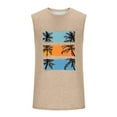 thumbnail image 4 of Cmfcve Men's Summer Tank Top Crew Neck Sleeveless Graphic Tees Breathable Elastic Beach Tank Top, 4 of 5