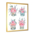 thumbnail image 2 of Designart 'Bouquets Collection of Pink Roses' Farmhouse Framed Art Print, 2 of 4