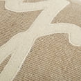 thumbnail image 2 of Tan Joy Felt Applique Burlap Lumbar Pillow, 2 of 7