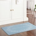 thumbnail image 2 of MARTHA STEWART Bloomfield Home Sweet Home Leaf Frame Kitchen Mat, Comfort Standing Mat, Non-Slip Backing, Water & Stain Resistant, Blue, 18"x30", 2 of 6