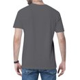 thumbnail image 3 of Mens Cool Chinese Loong T-Shirt Tops Novelty Print Short Sleeve Crewneck Tees Grey XL, 3 of 5