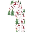 thumbnail image 4 of FKELYI Christmas Tree Women Pj Set Size XL Cartoon Reindeer Soft Pajamas for Women 2 PCS Elastic Xmas Long Sleeve Pajamas for Girls, 4 of 5