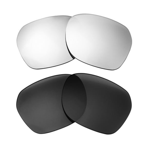 Walleva Polarized Titanium   Black Replacement Lenses For Donahugh Designer Sunglasses