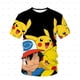 thumbnail image 2 of Verano 2022, ropa de moda de Pokémon para niños, camisetas de Pikachu de manga corta para niños, sudaderas para niños, ropa informal, camisetas geniales para niños 130 Gao Jinjia LED, 2 of 2