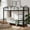 Black, variant on Bunk Bed Twin Over Twin with Ladder and Arched Guardrail, Heavy Duty Bunkbeds Frame with Sturdy Steel Slats Support, Space-Saving, No Box Spring Needed