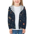 thumbnail image 3 of Kids Zip Up Hoodie for Boys Girls Toddler - Cartoon Space Planets Lightweight Long Sleeve 5-6T Boys Girl Clothes, Sun Protection Windproof Jackets Hoodie Sweatshirt, 3 of 7