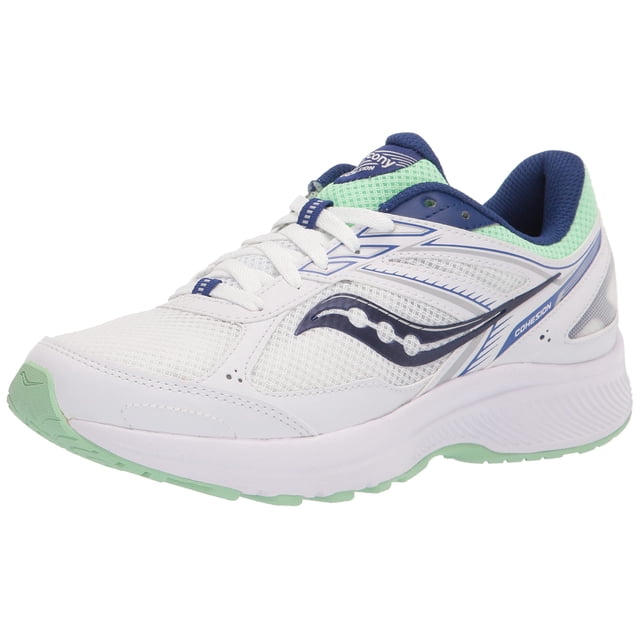 Zapatillas Saucony Cohesion 14 para Mujer para Correr en Ruta Blanco y Azul Marino