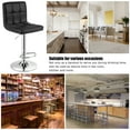 thumbnail image 6 of Costway Adjustable Swivel Bar Stool Counter Height Bar Chair PU Leather w/ Back Black, 6 of 10