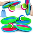 thumbnail image 1 of Juego de paletas y pelotas adhesivas Elfzone Catch Ball, 20,5 cm, 1 of 9