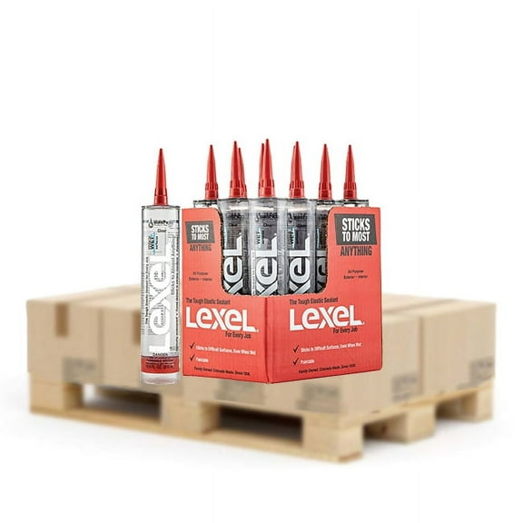 756-Pack of 10.5 oz Sashco 13010 Clear Lexel Synthetic Rubber Sealant