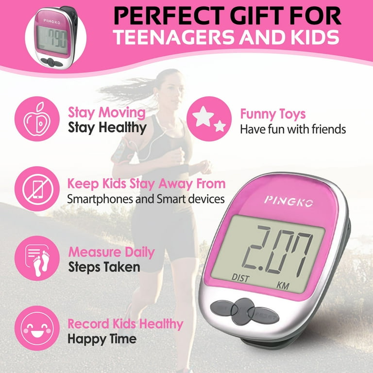 Pingko Pedometer for Walking Step Counter with Large Digital