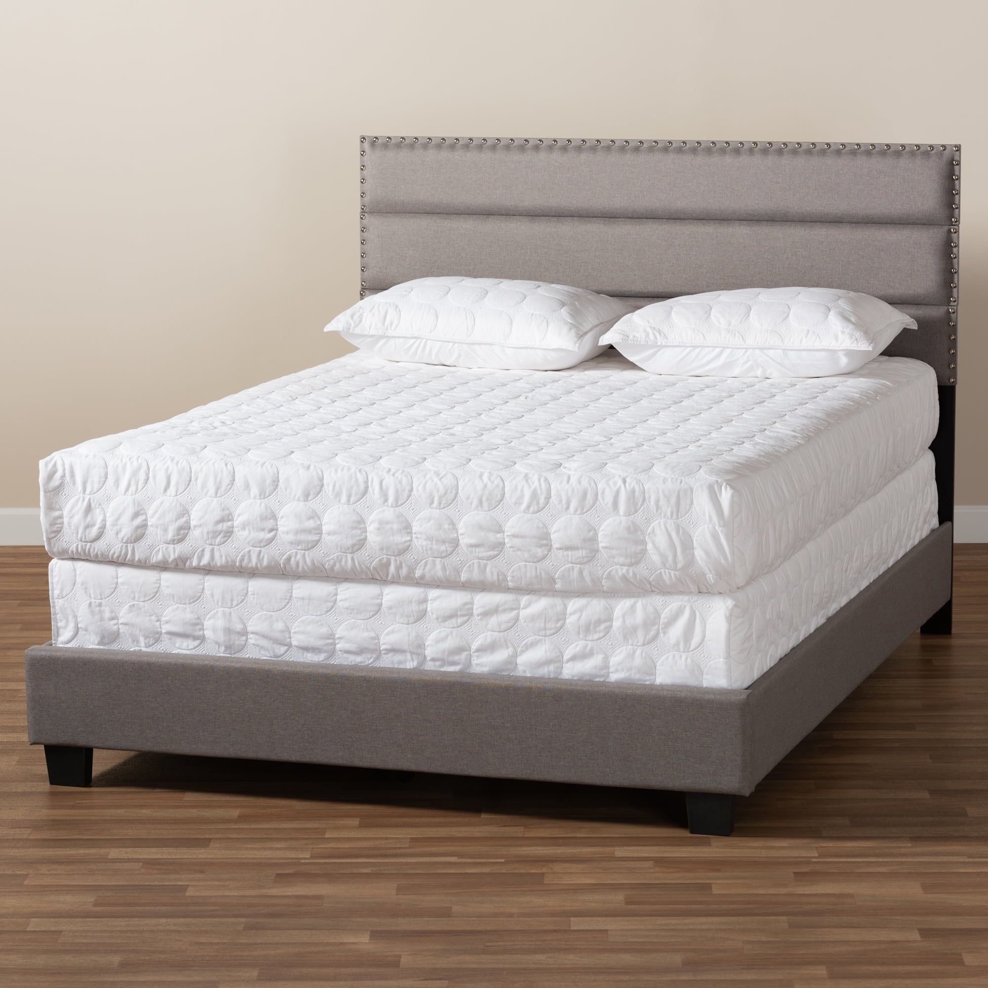 Baxton Studio Ansa Modern and Contemporary Gray Fabric Upholstered Full Size Bed