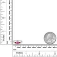 thumbnail image 6 of Gem Stone King 10K White Gold Pink Moissanite and Red Garnet 3-Stone Ring for Women | 1.10 Cttw | Round 6MM | Gemstone Birthstone | Size 5, 6 of 6