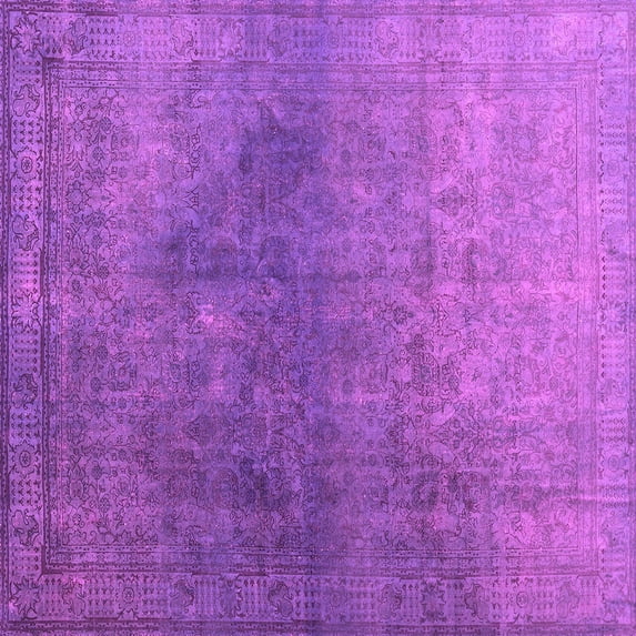 Ahgly Company Indoor Square Persian Pink Bohemian Area Rugs, 5' Square