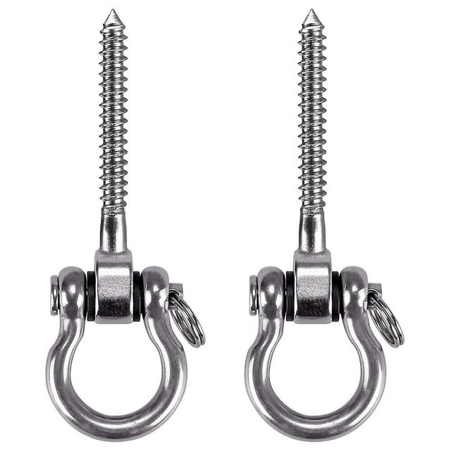 Gancho de tornillo de 2 piezas, acero inoxidable 304, para hamaca, columpio, silla colgante