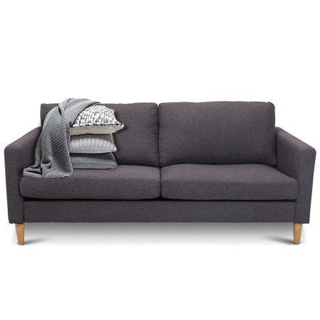 Costway Modern Fabric Couch Loveseat Sofa Lounge Sleeper Upholstered Bed