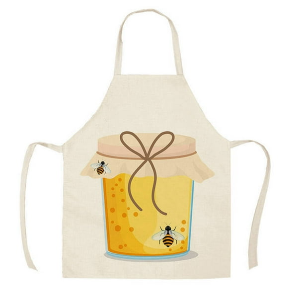 Delantal sin mangas de lino estampado para fiestas Delantal de cocina sin mangas resistente al aceite y las manchas