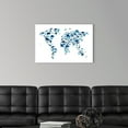 thumbnail image 3 of Great Big Canvas "Dinosaur Map of the World, Blue"  by Michael Tompsett Muted Blue Teal   Wrapped Canvas Print Wall Artwork, 3 of 7