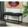 thumbnail image 1 of Loft Lyfe Gemma Velvet Bench, Black, 1 of 7
