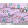 thumbnail image 2 of Soimoi Poly Crepe Fabric Floral,Tree & Owl Kids Print Sewing Fabric Yard 52 Inch Wide, 2 of 3