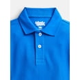 thumbnail image 2 of Wonder Nation Boys School Uniform Pique Polo Shirt with Short Sleeves, Size 4-18, 2 of 3