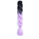 thumbnail image 1 of Nvzi Extensiones de cabello para trenzar para mujer, 6 paquetes de 100 g/paquete, 24 pulgadas, cabello sintético resistente al calor para trenzas de ganchillo, de negro a morado claro., 1 of 2