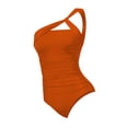 thumbnail image 4 of GZWYHT Bathing Suit for Women Womens Swimsuits One Shoulder Swimsuit For Women Bathing Suits Modest Full Coverage Keyhole Swimwear One Piece Swimsuit Women Tummy Control Swimsuits Orange XL, 4 of 4