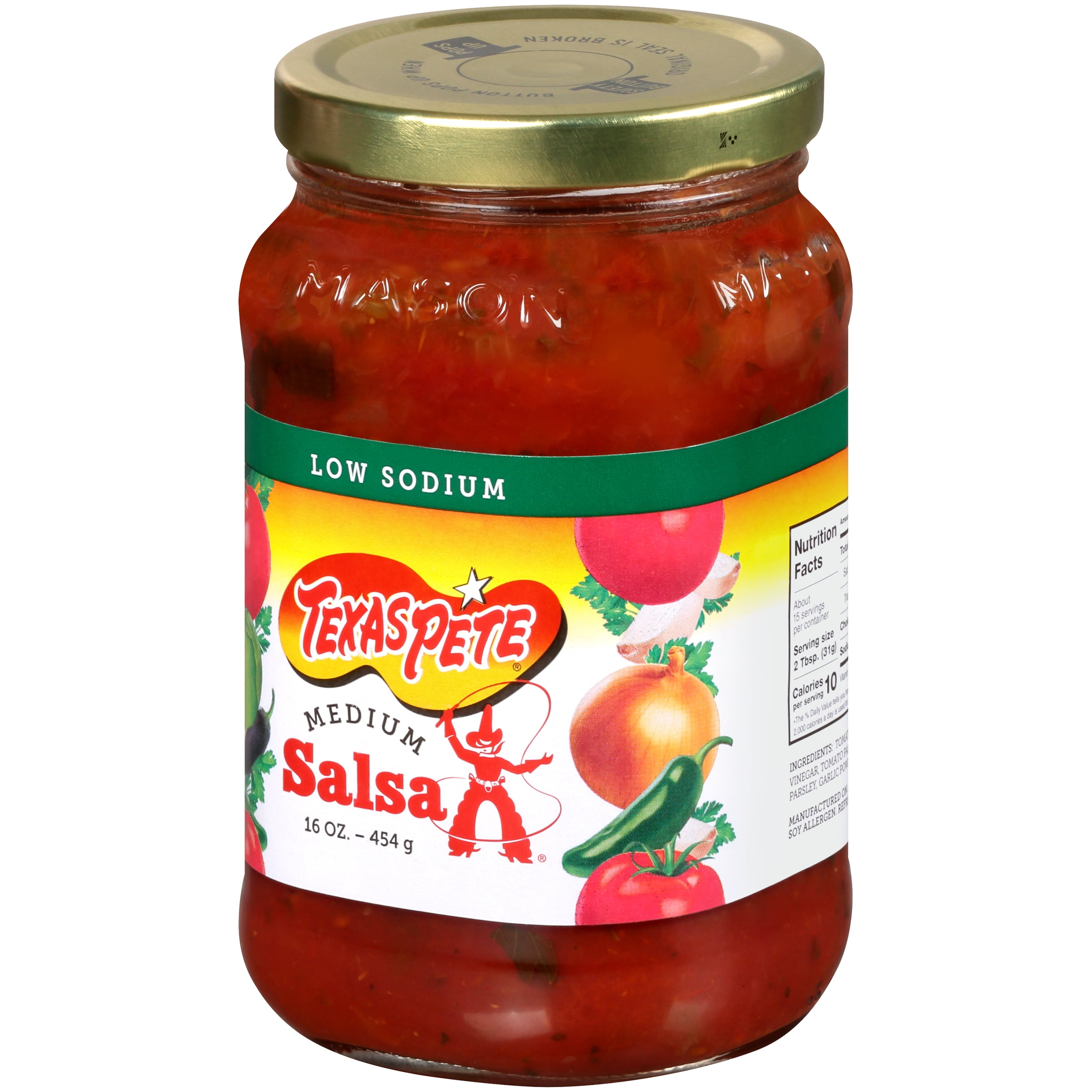 Texas Pete Low Sodium Medium Salsa 16 oz