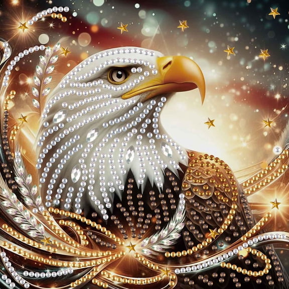 Diamond Painting Kit Impressive Eagle Special Shape Creative Diamond Art For Home Decor and Gifts 6.69 x 6.69 in