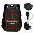 thumbnail image 3 of Fotbe Wonderful Time Christmas Mochila con Estampado y Puerto USB para Hombre y Mujer, Mochila Antirrobo, Mochila de Viaje, Mochila Escolar, Mochila Universitaria, 3 of 7