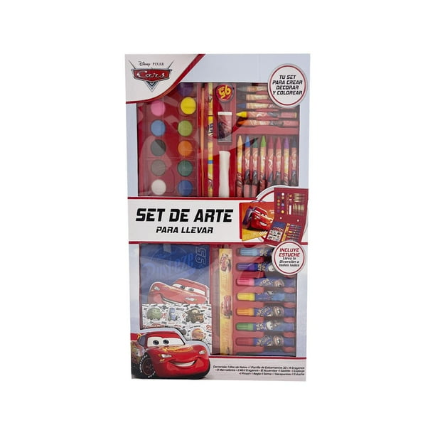 Set de Arte Para Llevar Personajes de Disney Para Niños rojo