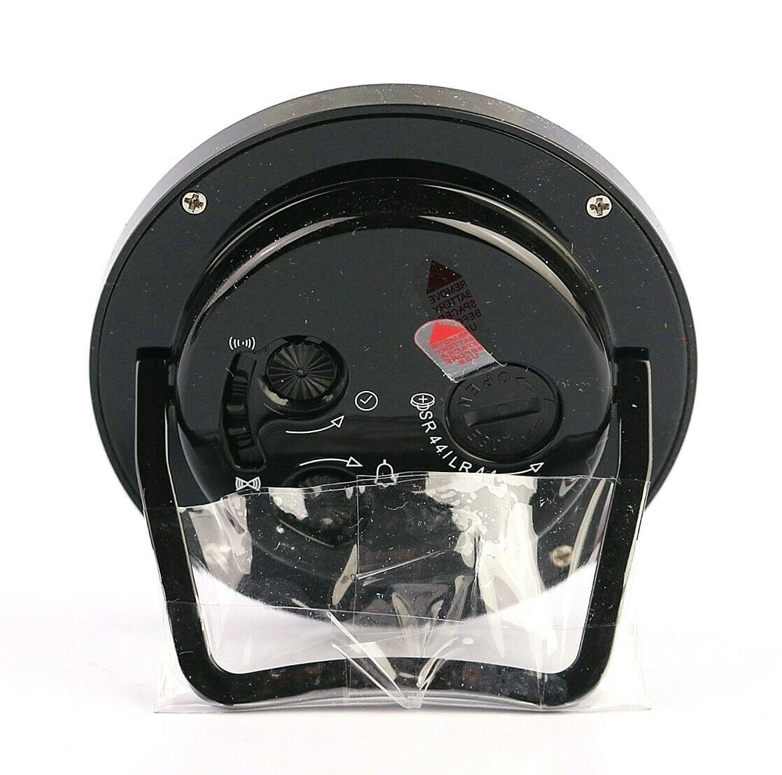 MOVADO BLACK ROUND TRAVEL ALARM CLOCK WITH CASE BRAND NEW ORIGINAL BOX GREAT GIFT 100% AUTHENTIC