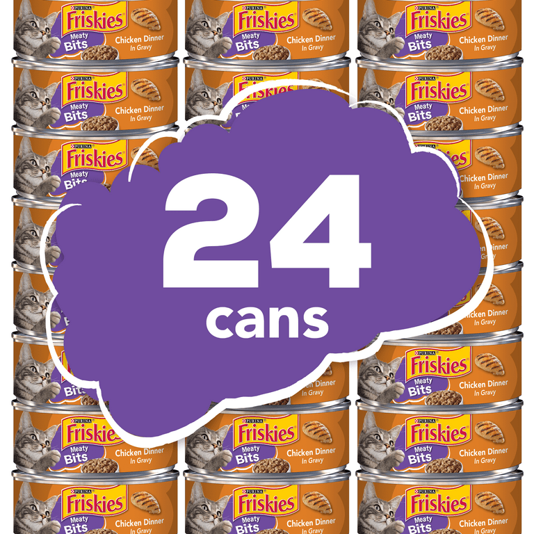 Friskies Gravy Meaty Bits Chicken Dinner Wet Cat Food 5.5 oz. Can Walmart
