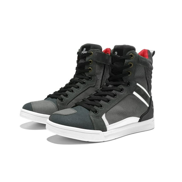 Botas de moto BORLENI Street Riding, para hombre, color gris 9.5