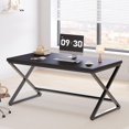 thumbnail image 5 of Rustic Computer Desk  Industrial Home Office Desk  Farmhouse Wood Metal Work Desk for Writing Study  Vintage Minimalist Executive Workstation PC Gaming Table in Bedroom  Rustic, 5 of 5