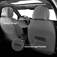 thumbnail image 2 of Florich Car Seat Covers Full Set, Waterproof Faux Leather Seat Protectors, Automotive Interior Cushions Universal Fit for Most Cars Suv Trucks, Black&Gray, 2 of 8