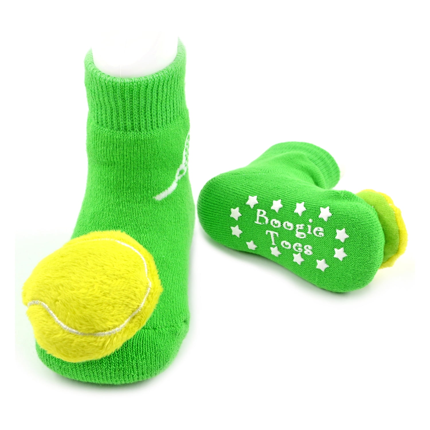 Tennis Boogie Toes Rattle Socks, 1 Pair, 0-1 Yrs