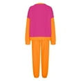 thumbnail image 6 of qolati Lounge Sets for Women Fall 2024 Matching Sets 2 Piece Outfit Long Sleeve Color Block Sweatshirts and Drawstring Jogger Pants Sets Tracksuits Orange XL 10, 6 of 7