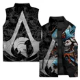 thumbnail image 5 of Chaqueta de hombre Ropa Chalecos con estampado de orco y tigre blanco para hombre Chaleco de algodón de moda sin mangas para protegerse del viento frío 2024, 5 of 5