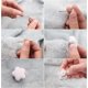 thumbnail image 5 of Paquete de 16 clips de sujeción para funda de edredón redonda, diseño de setas con botones, para funda de edredón de dormitorio (blanco), 5 of 5