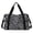 black, variant on Women's Leopard Print Travel Duffel Bag – Lightweight Weekender Overnight Tote with Adjustable Shoulder Strap for Gym, Yoga, Workouts, Weekend Trips & Travel