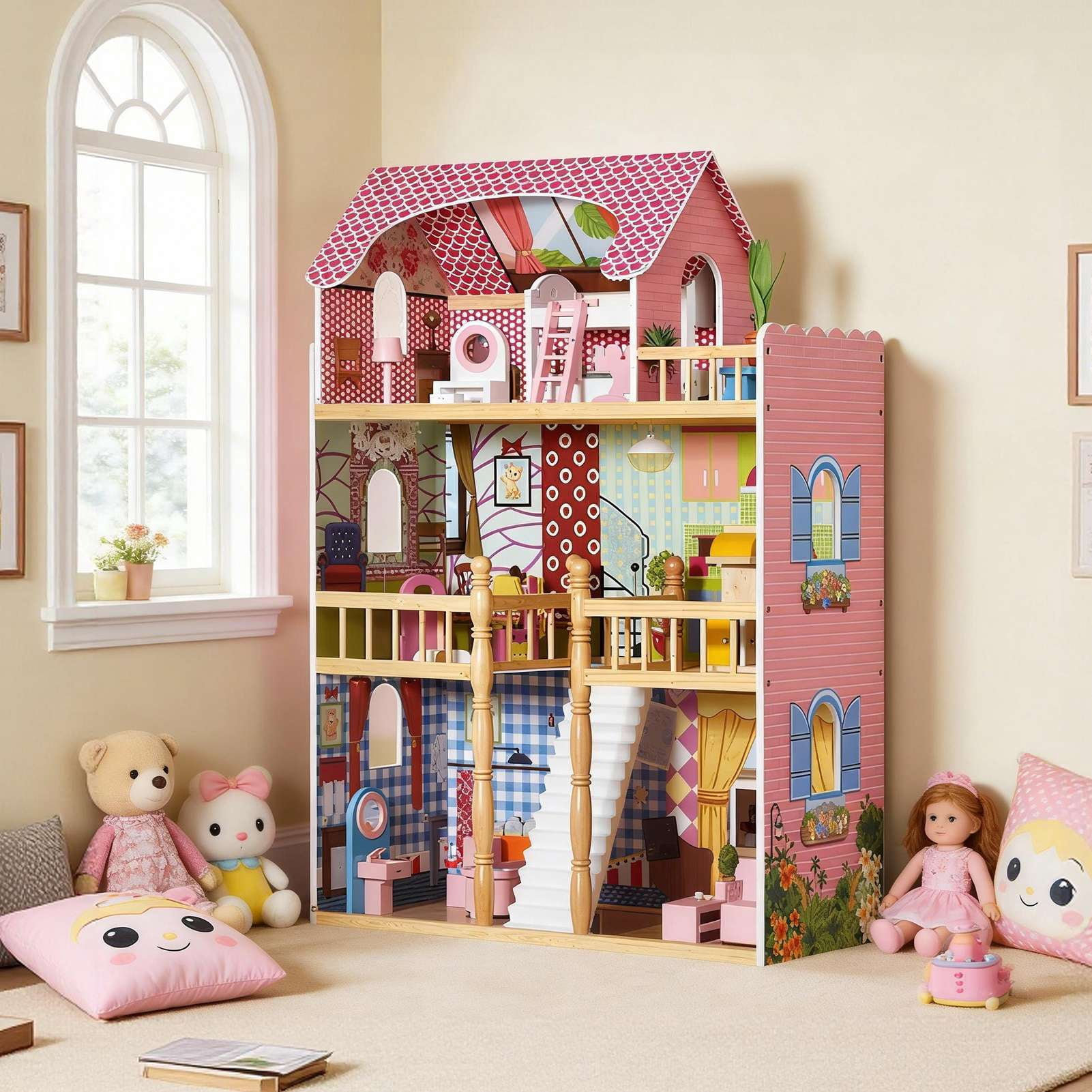 Li'l Woodzeez Deluxe Acorn Treehouse Family Playset with