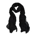 thumbnail image 5 of JANGSLNG Women Scarf Solid Color Long Wide Crumple Thin Decorative Soft Perspective Wrinkled Scarf Clothes Accessory, 5 of 8