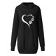 thumbnail image 5 of Vestido de sudadera con capucha de manga larga con estampado de corazón de amor del día de San Valentín para mujer Pompotops  hdfakjf2098, 5 of 6