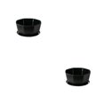 thumbnail image 1 of Maceta sencilla Cateissary para flores bandeja plantas suculentas 2piezas Negro, 1 of 6
