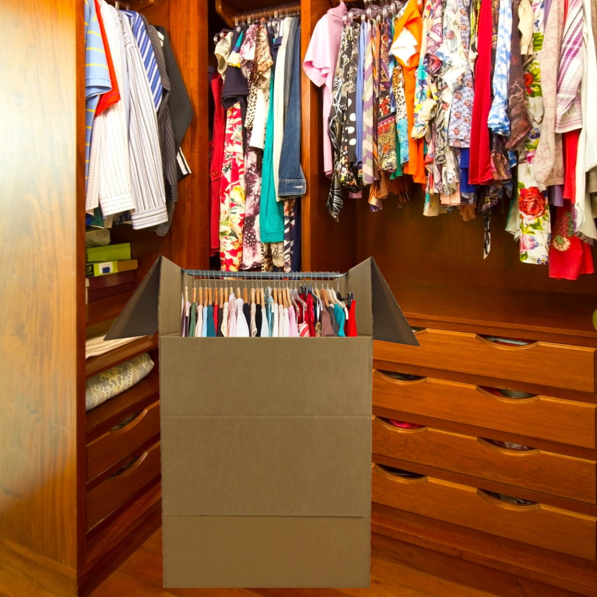 UBMOVE Shorty Wardrobe Moving Box (1 Piece) 20" x 20" x 34"